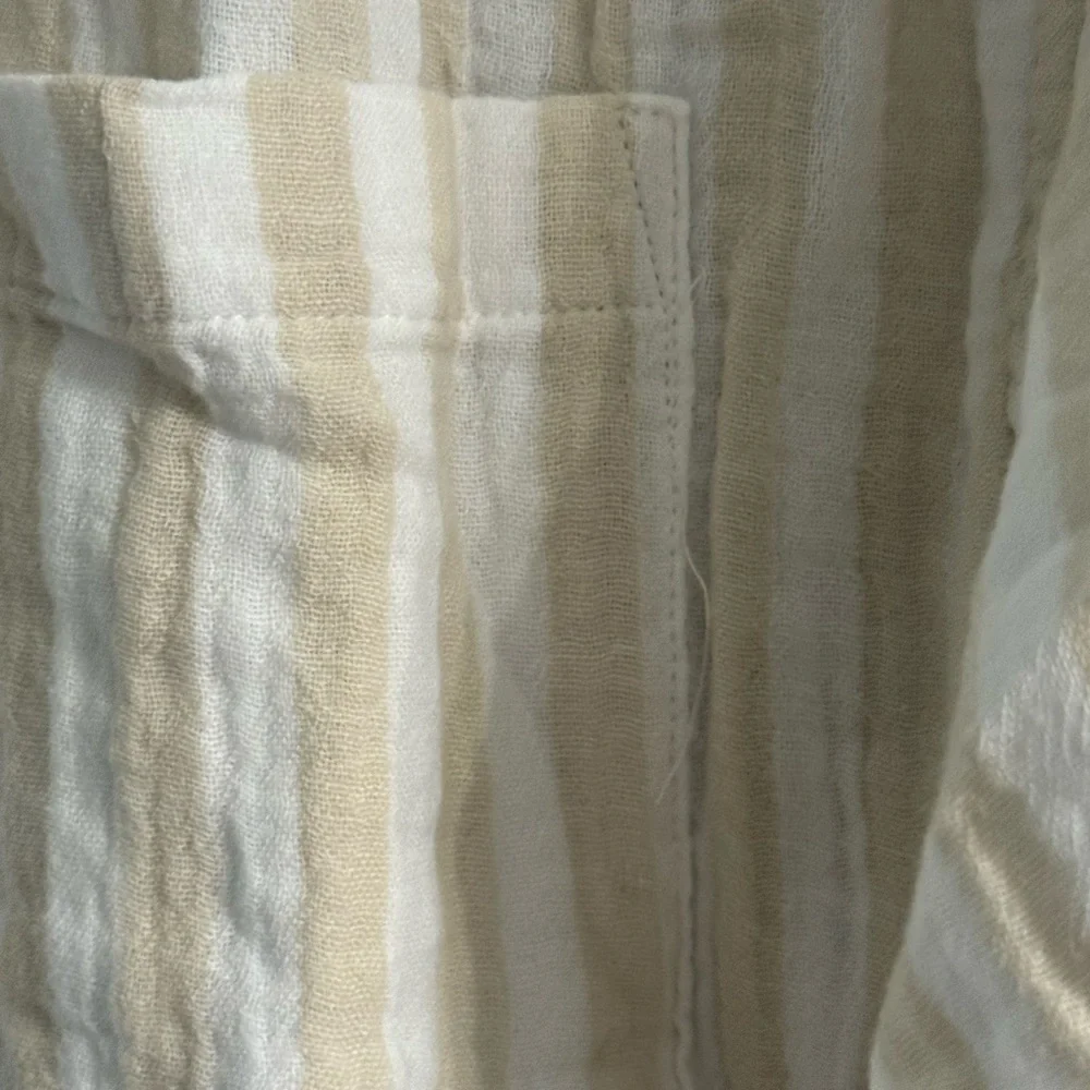 J. Crew Men's Beige Striped Button Down Shirt